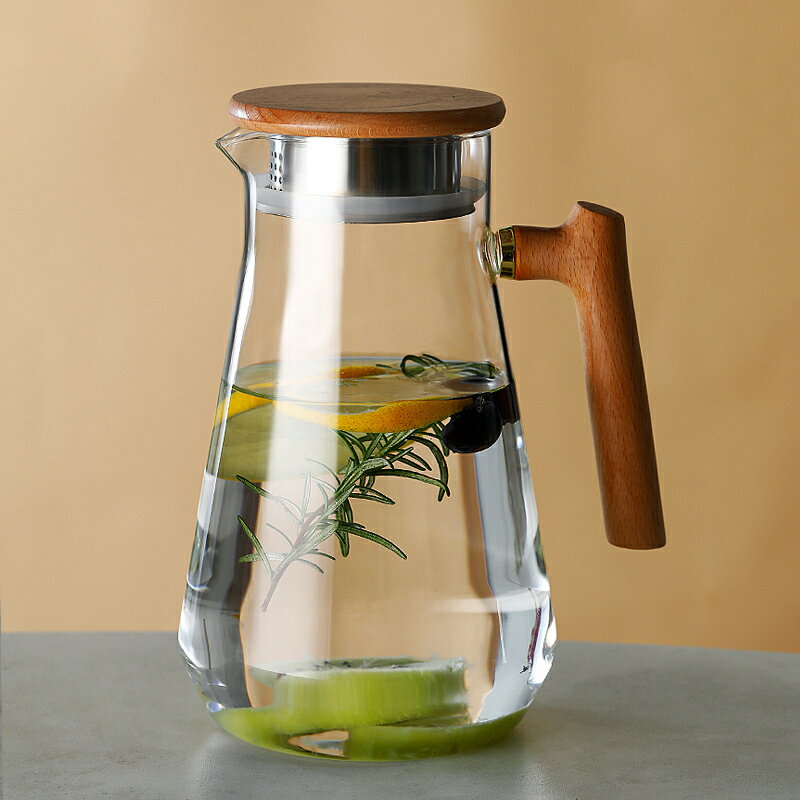 日式涼水壺水杯套裝玻璃冷水壺大容量家用耐熱高溫涼白開水壺