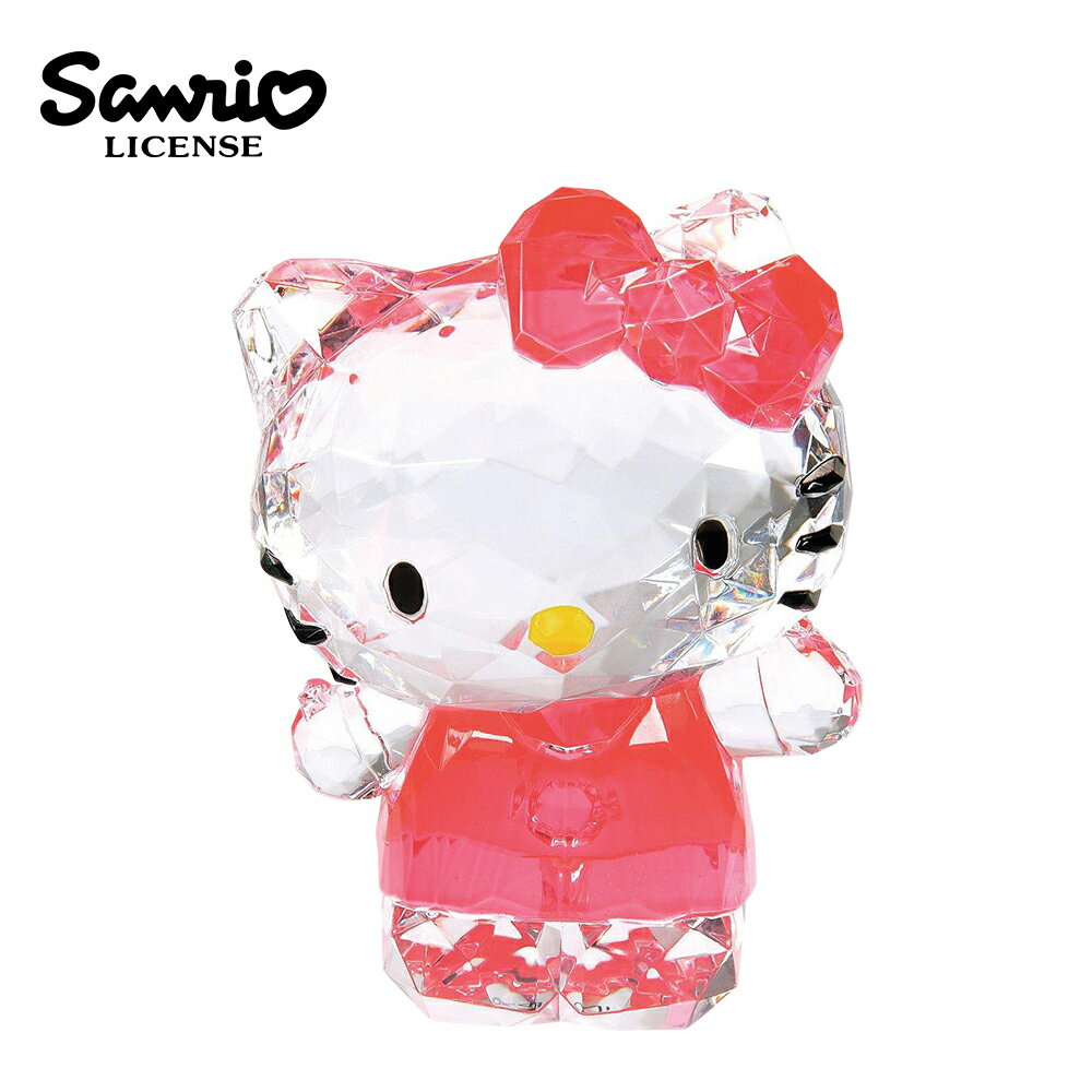 【正版授權】Enesco 凱蒂貓 閃閃發光塑像 公仔 精品雕塑 透明塑像 Hello Kitty 三麗鷗 SANRIO - 403837