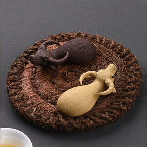 宜興紫砂茶寵 功夫茶具茶道零配件可養迷你水牛茶玩 茶臺擺件飾品