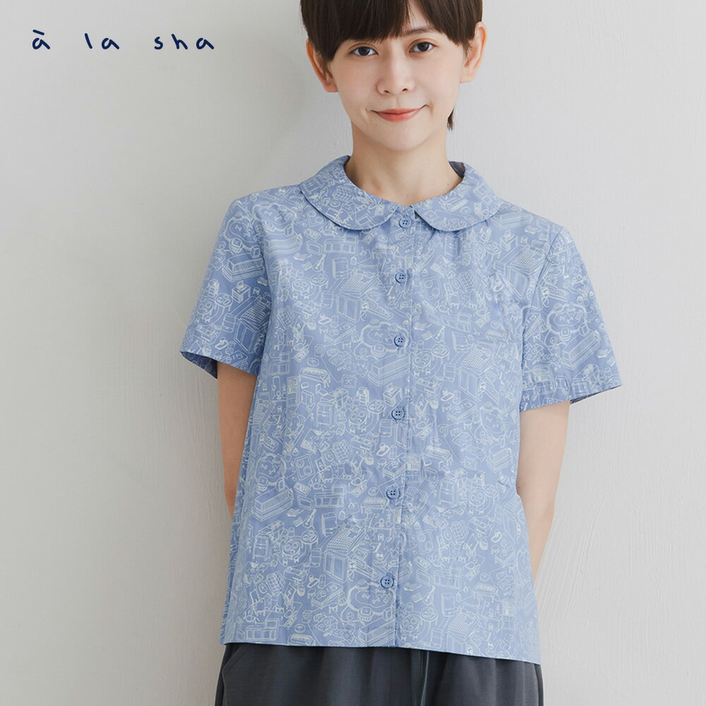 a la sha à家族愜意居家生活襯衫