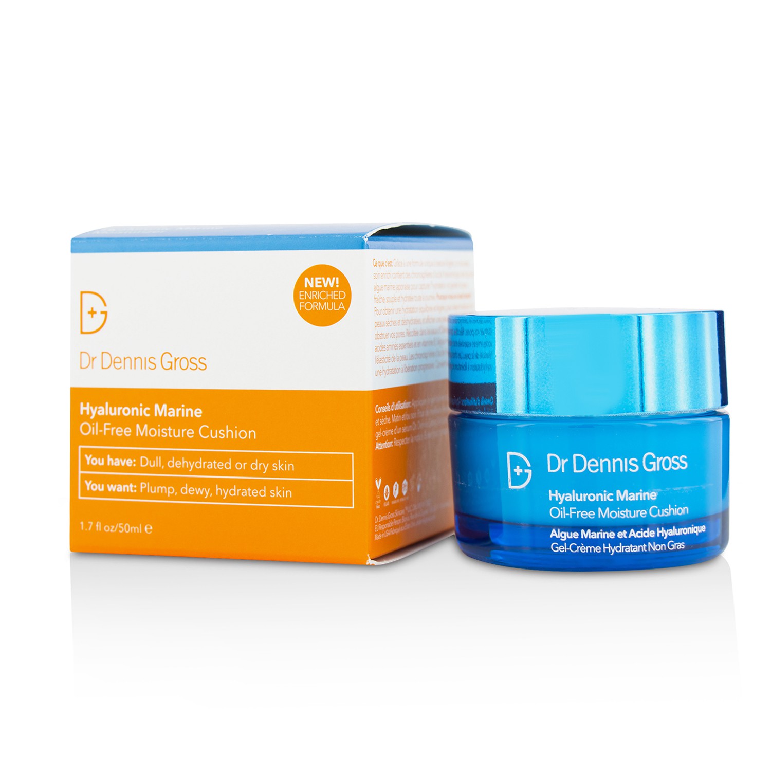葛羅士博士 Dr Dennis Gross - 透明質酸海洋無油滋潤霜Hyaluronic Marine Oil-Free Moisture Cushion