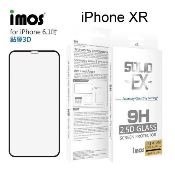 【愛瘋潮】iMOS 2.5D康寧神極點膠3D滿版 iPhone XR 玻璃螢幕保護貼 美觀防塵 美國康寧授權