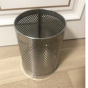 不鏽鋼垃圾桶 垃圾桶 帶孔不銹鋼垃圾桶沖孔鏤空客房【CM24609】