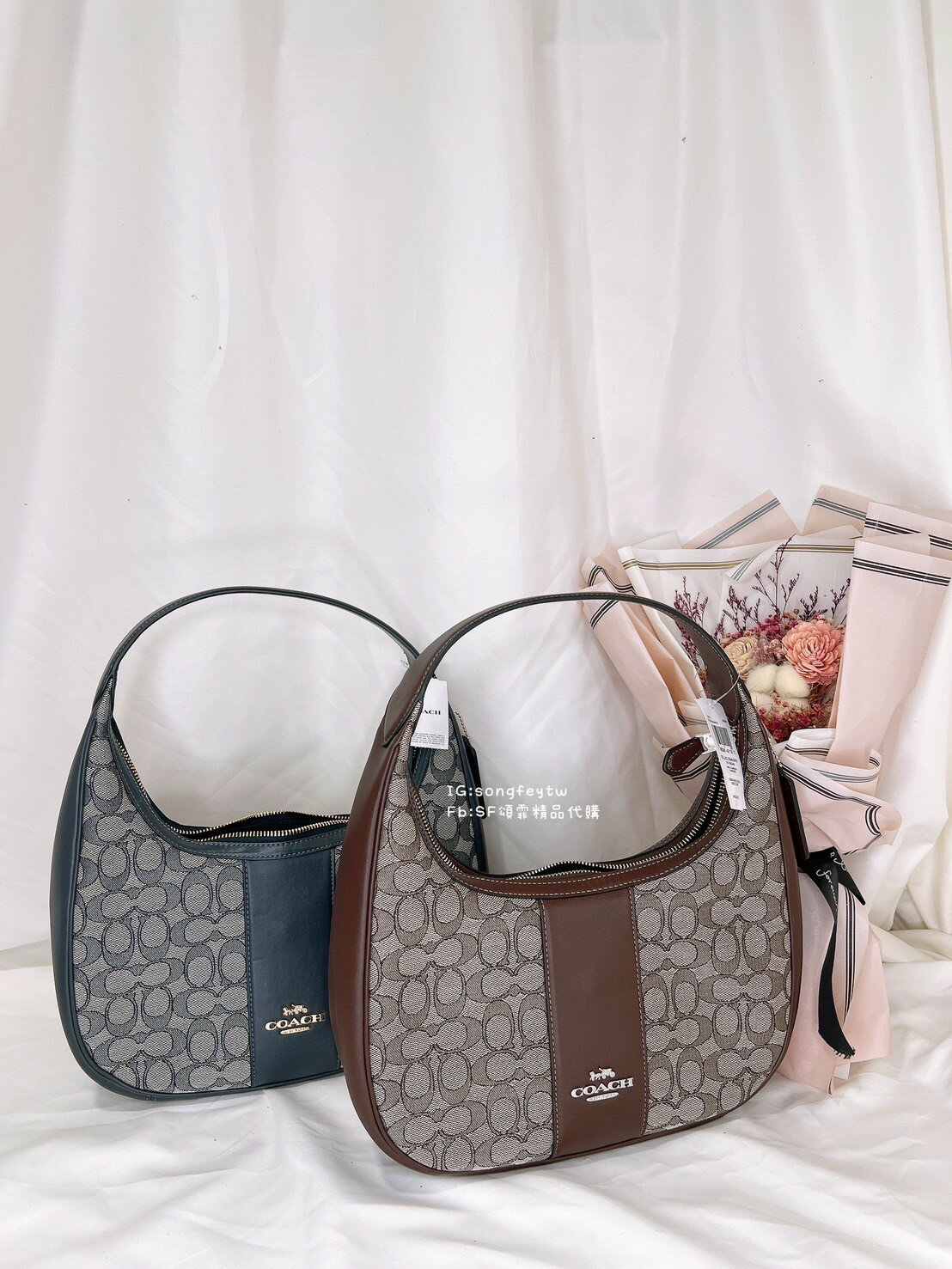 美國代購🇺🇸台灣現貨 coach 大月牙包 肩背包