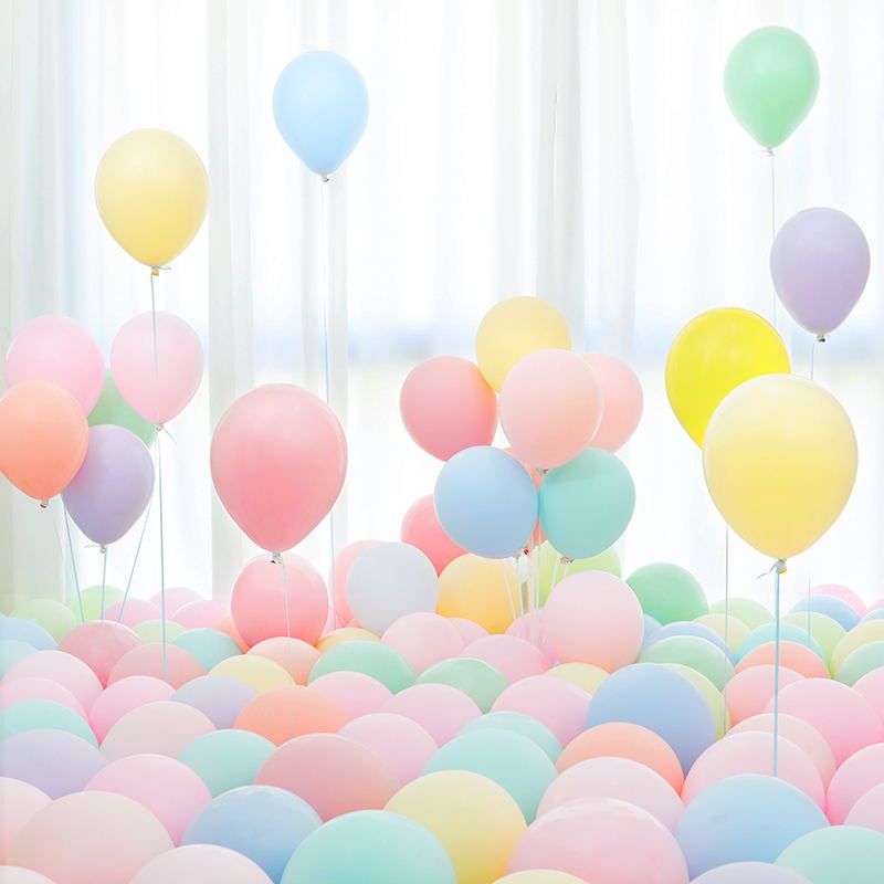 馬卡龍氣球裝飾六一兒童節生日派對幼兒園教室場景布置無毒批發