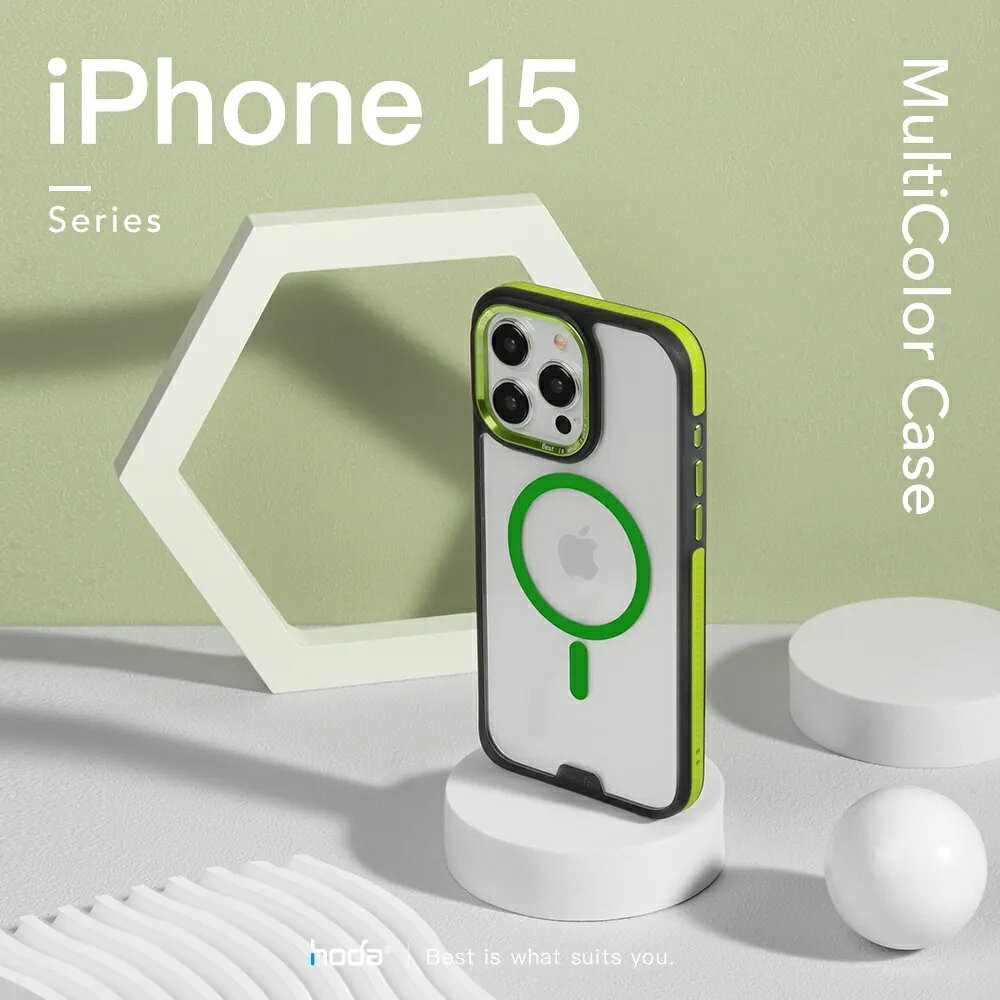 hoda 彩石 支援 magsafe 軍規 防摔殼 保護殼 手機殼 適用 iPhone 15 Plus pro Max 6