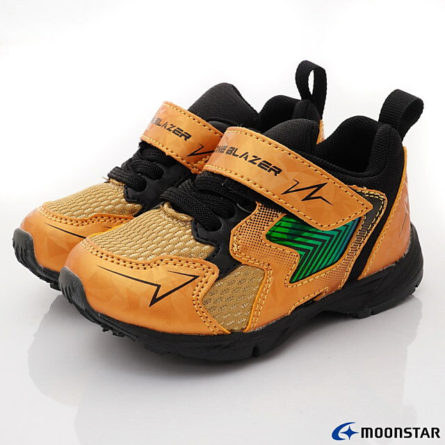 日本月星Moonstar機能童鞋閃電競速電燈運動鞋11123金(中小童)