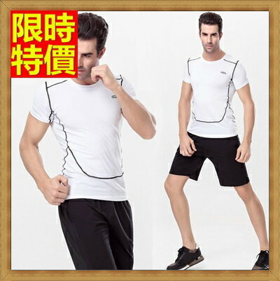 緊身衣套裝含健身重訓衣+緊身褲-舒適高彈排汗吸濕運動服3色69m40【獨家進口】【米蘭精品】