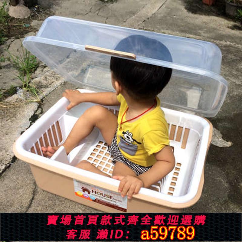 【臺灣公司 可打統編】廚房特大帶蓋碗櫃塑膠瀝水碗架 家用放碗箱碗碟密封箱 碗筷收納