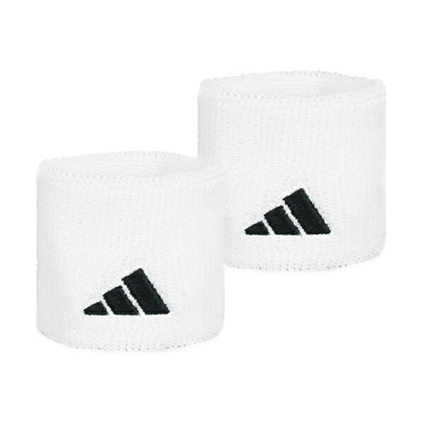 福利品 Adidas Wristbands [E17514] 腕帶 運動 網球 跑步 籃球 毛巾 擦汗 2入 白黑