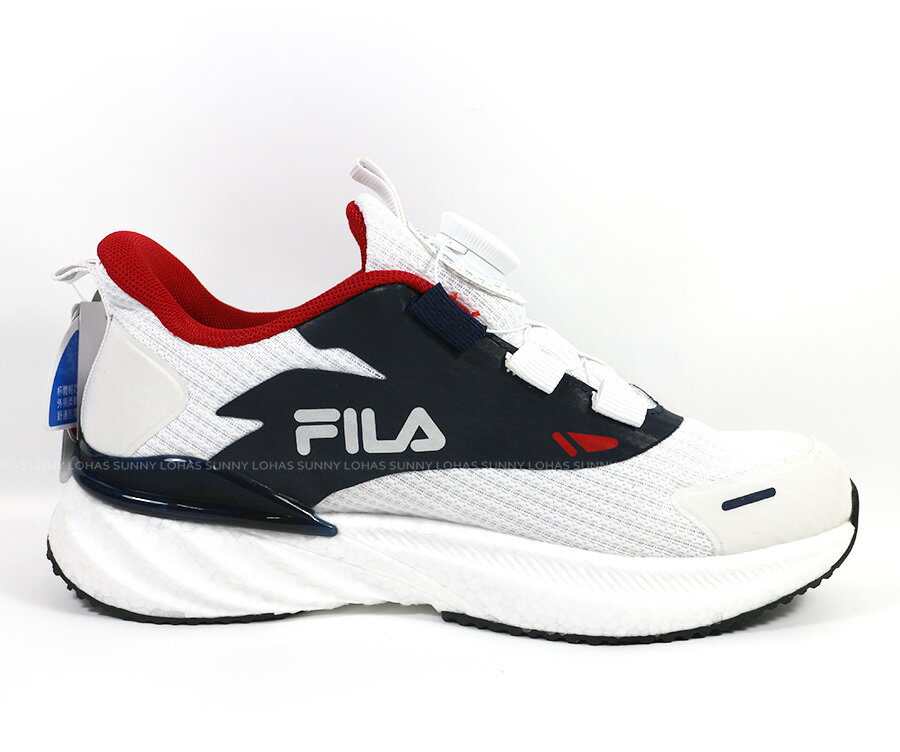 零碼特價 旋轉免綁鞋帶 新品 FILA 童鞋 兒童運動鞋 慢跑鞋 3-J822Y-131(F8)