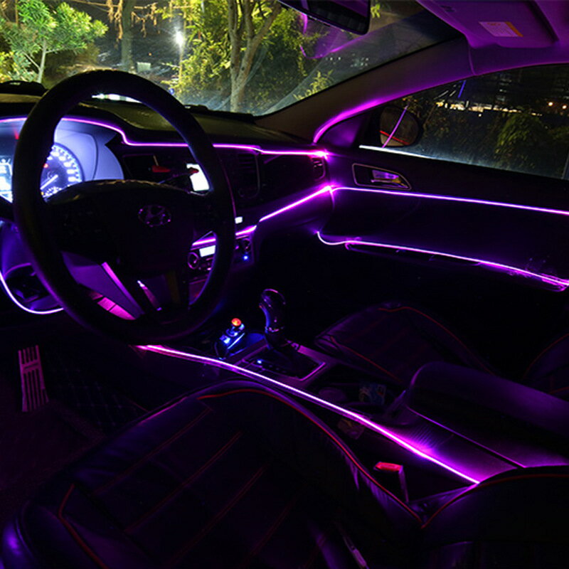 汽車LED冷光線光線條車內氛圍燈導光裝飾儀表燈門縫燈