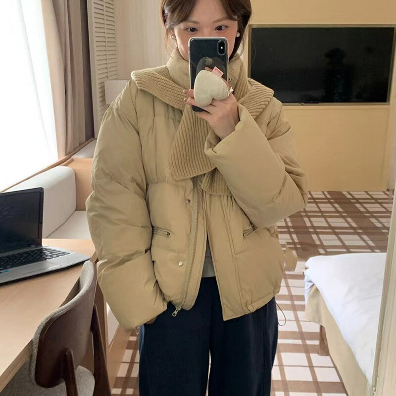 現貨+預購 真羽絨90%鴨絨羽絨外套-甜美立領可脫卸圍巾帽加厚麵包服女夾克7色74jx44【獨家進口】【米蘭精品】 5