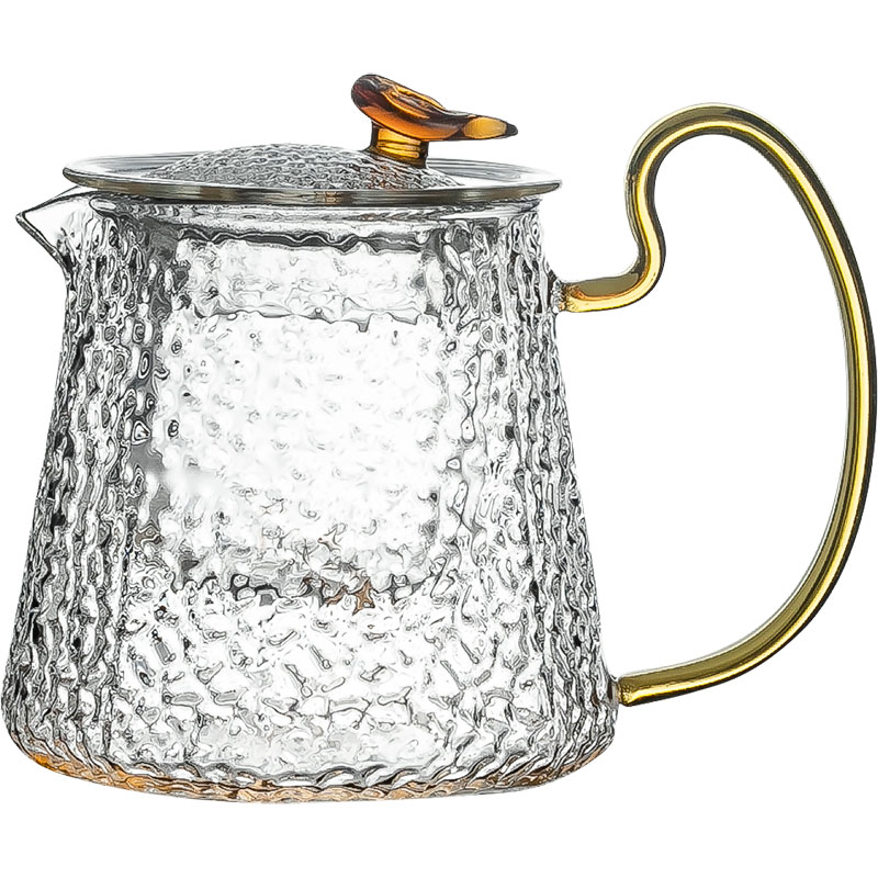 家用耐熱耐高溫玻璃茶壺單壺過濾錘紋茶水分離泡茶器花茶具套裝