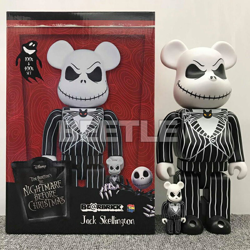 現貨 BEETLE BE@RBRICK 聖誕夜驚魂 傑克 JACK MEDICOM 庫柏力克熊 400% 100%