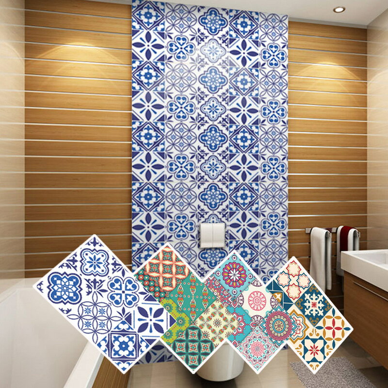花磚加厚耐磨瓷磚貼 PVC防水貼紙浴室衛生間地板貼3D立體墻貼