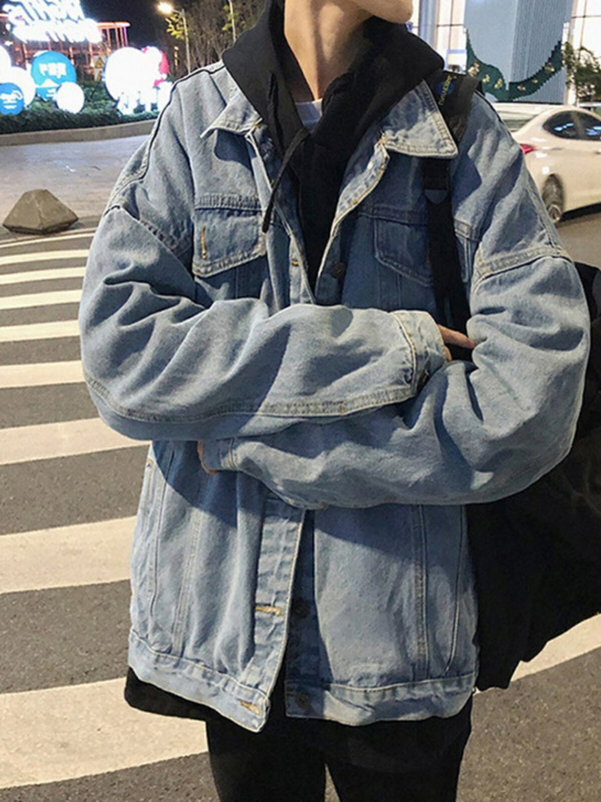 牛仔外套男春秋學生復古寬松bf休閑帥氣上衣港風ins潮牌工裝夾克【雲木雜貨】