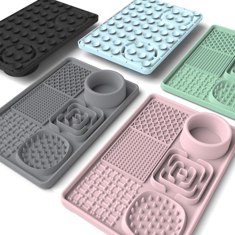 New Licking Pad Eater Dog Slow Food Pad Placemat Suction Cup