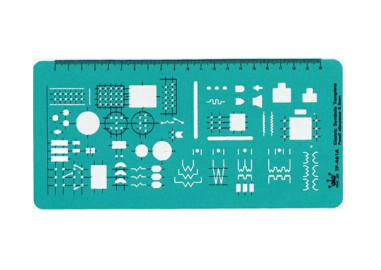 Life 徠福 TP-461A 電氣符號定規 (110 x 233 x 0.8mm)【APP滿額下單10%點數(單一帳號最高1000點)】9/30止