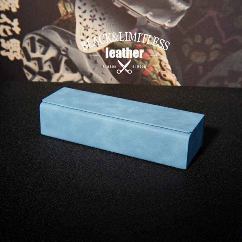 商務簡約時尚方形皮質眼鏡盒光學羊巴紋手工盒清新抗壓近視收納盒