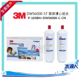 【水達人】3M DWS6000-ST智慧型雙效淨水系統替換濾心組合(P-165BN+DWS6000-C-CN)