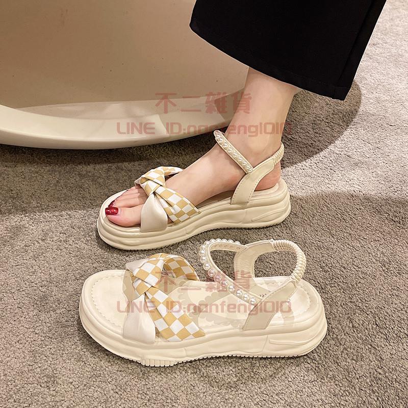 涼鞋夏季女款仙女風配裙子厚底鬆糕羅馬鞋女生涼鞋【不二雜貨】