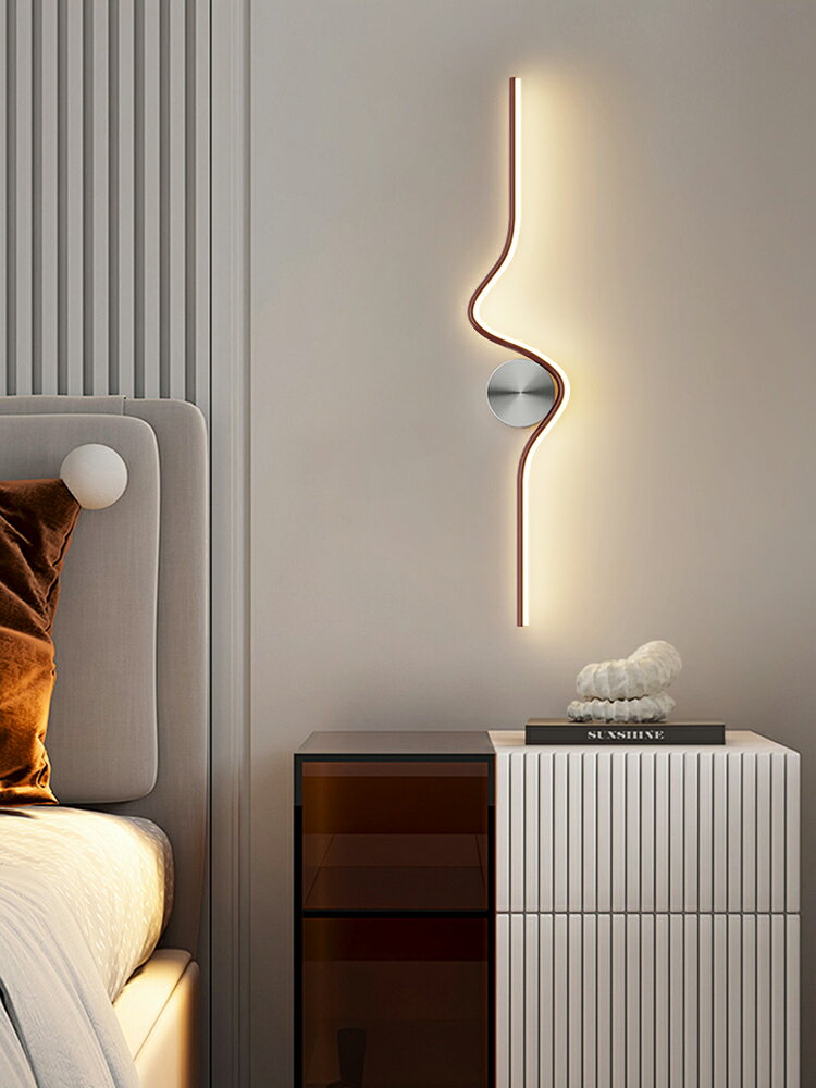 極簡線條壁燈設計師款創意現代簡約客廳沙發背景墻臥室床頭氛圍燈