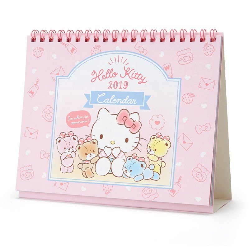 大賀屋 Hello kitty 年曆 2019 月曆 年計劃 附貼紙 凱蒂貓 KT 三麗鷗 正版授權 L00010553