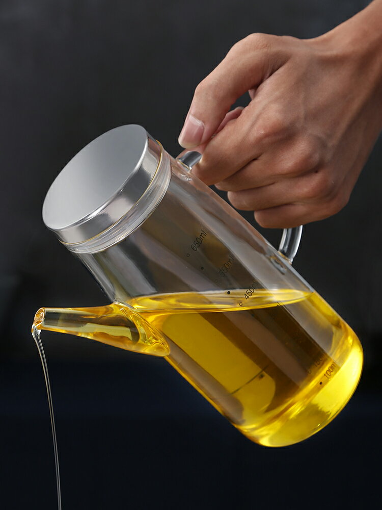 高級玻璃油壺大容量油瓶家用廚房油罐不掛油調料瓶醬油醋