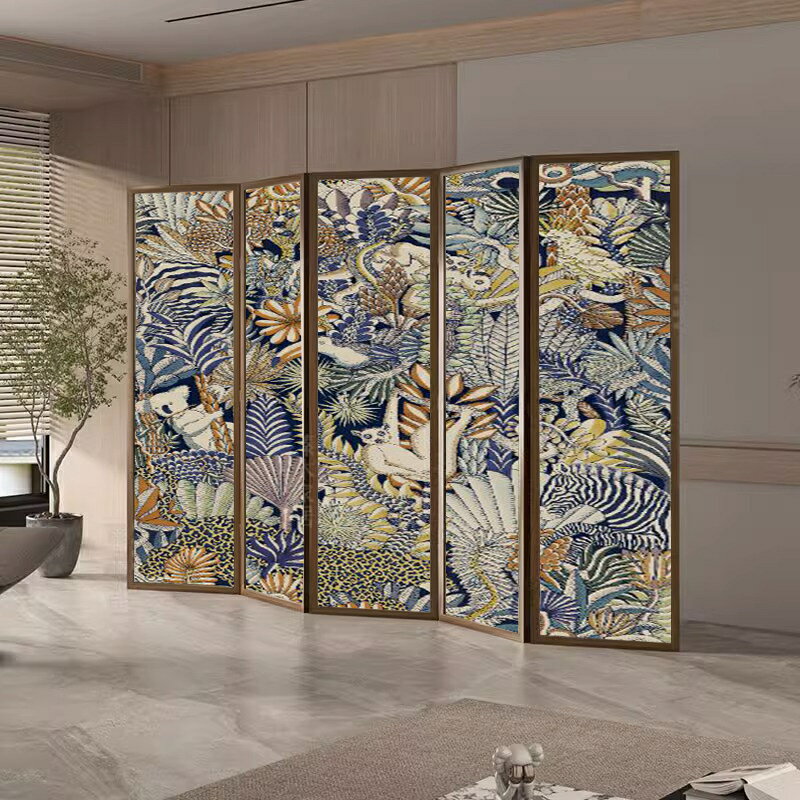 法式現代屏風隔斷客廳折疊美式簡約房間臥室背景遮擋家用裝飾/屏風/擋風屏/隔斷屏/遮擋屏/折疊屏/玄關屏風/客廳屏風