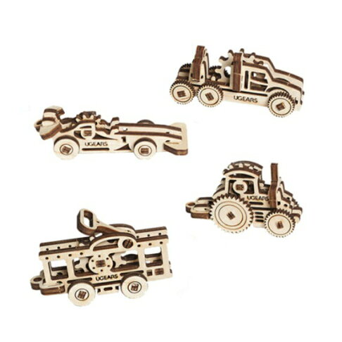 Ugears手癢系列 Fidget - 手癢車車組來自烏克蘭.橡皮筋動力.機械驚奇 ! 科學玩具 0