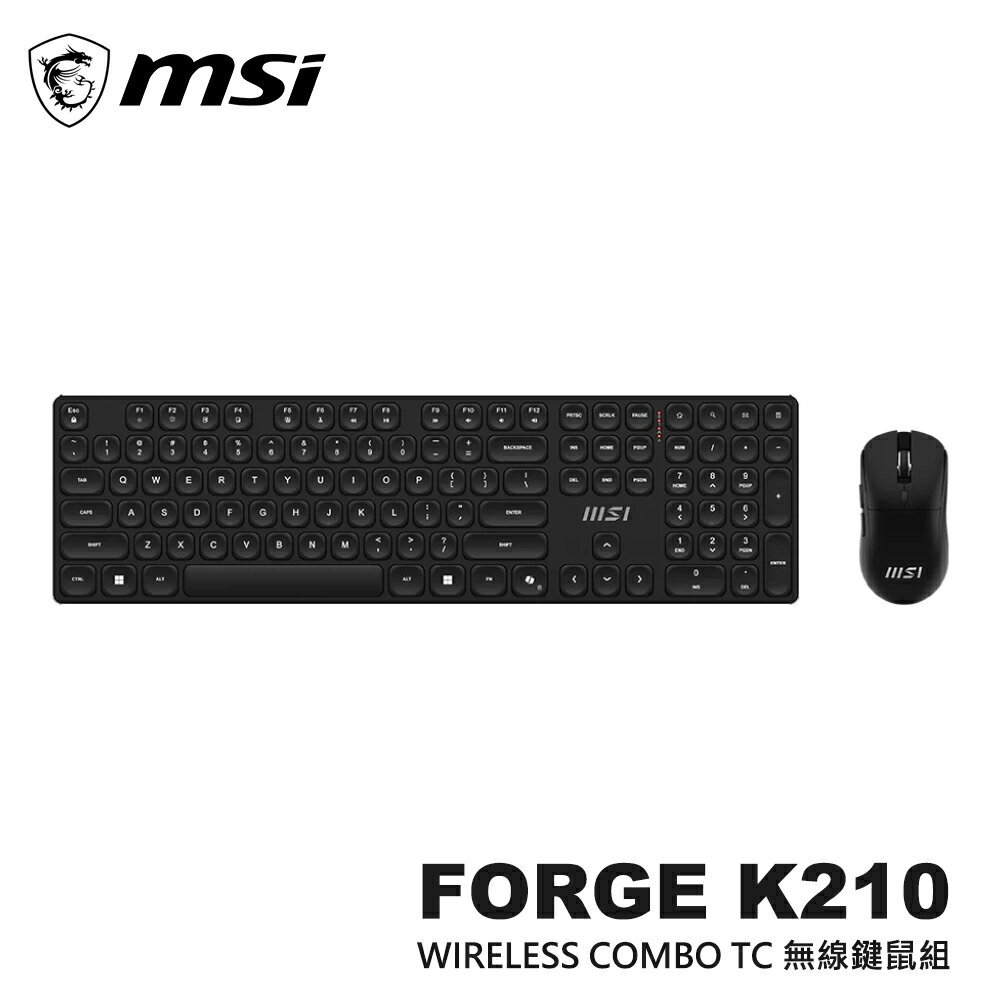 【MSI 微星】FORGE K210 W COMBO TC 鍵鼠組【三井3C】