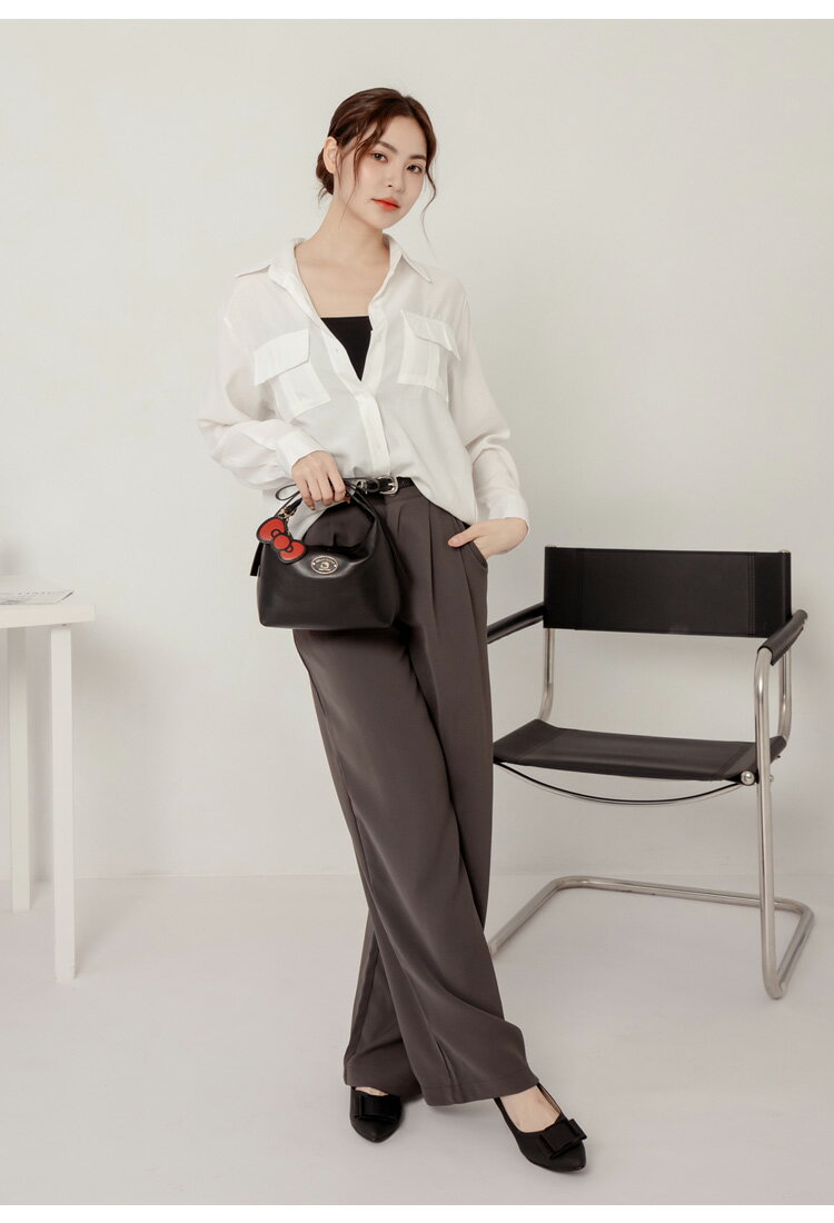 Hello Kitty - Arnold Palmer - 手提包附長背帶 Morbidezza系列 - 黑色 5