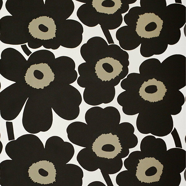 Marimekko Unikko 罌粟花壁紙花紋黑色北歐風牆紙 訂貨單位70cm10m 卷 台灣樂天市場 Line購物