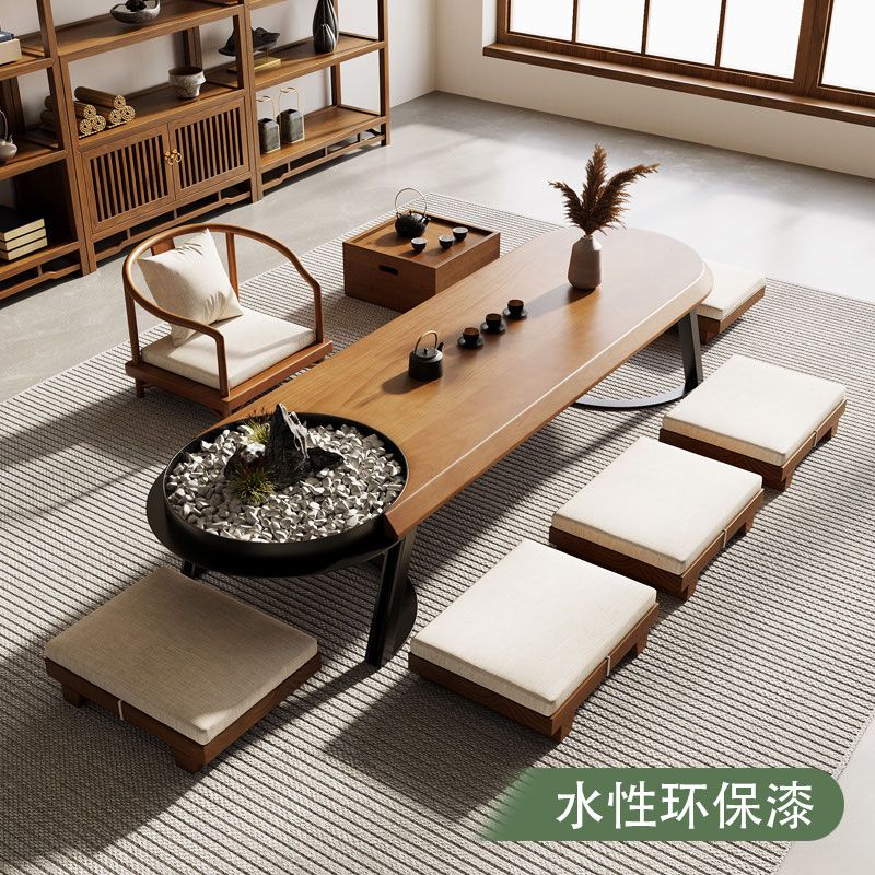 【諮詢客服有驚喜】實木榻榻米茶桌民宿日式矮桌子茶室景觀茶桌原木禪意泡茶桌飄窗桌