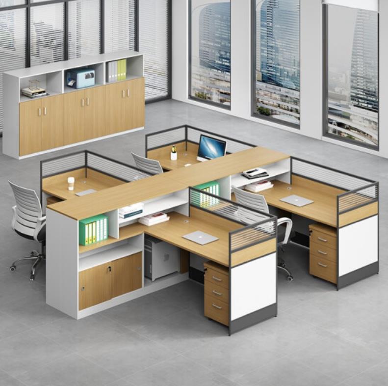 電腦桌 電腦臺 辦公家具組合職員辦公桌椅辦公室隔斷桌屏風工作位簡約電腦桌