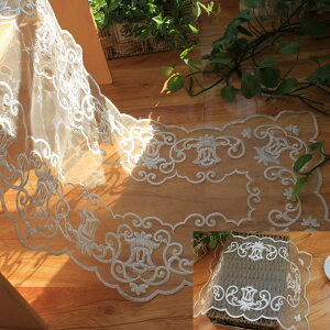 韓式蕾絲外貿原單歐式簡約刺繡桌旗餐桌布茶盤電視柜蓋布裝飾巾