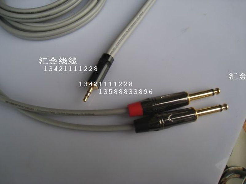 3.5音頻線一分二6.5 3.5轉雙6.5線 3.5立體聲線對6.35線*2