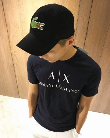 美國百分百【Armani Exchange】T恤 AX 短袖 logo 上衣 T-shirt 深藍 XS~S號 G050 1
