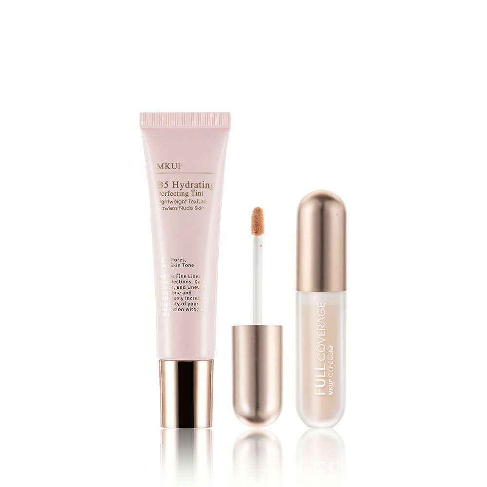 MKUP美咖 去你的瑕疵泥霧遮瑕膏(效期:20261031)+B5 保濕潤色妝前乳(效期:20261231)