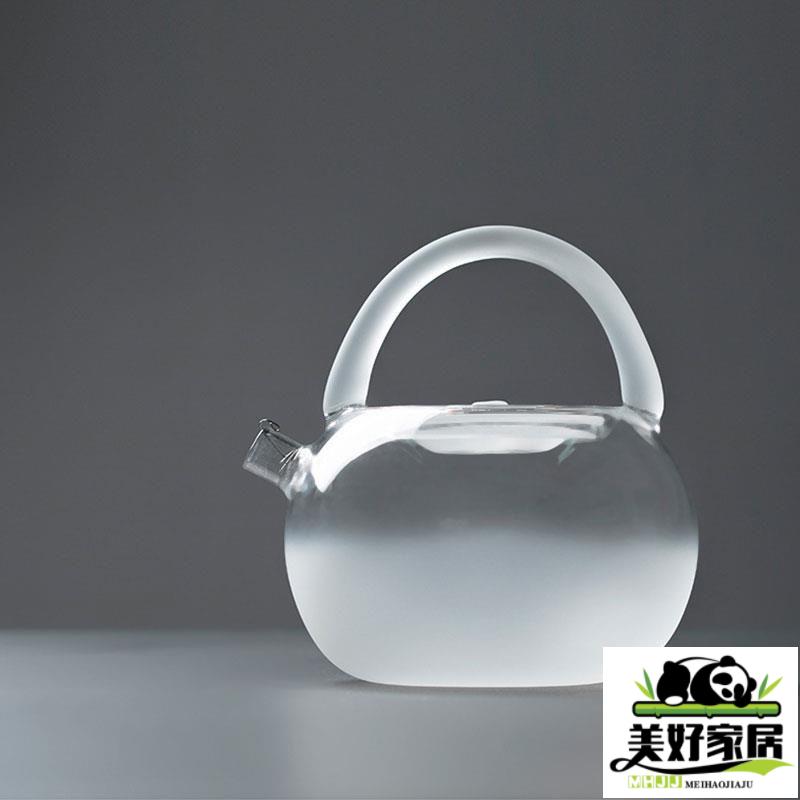 【良品舎】全館免運 開發票 保售後 茶具 茶壺 雲霧玻璃燒水壺泡茶專用提樑手工 功夫泡茶器 電陶爐煮茶壺