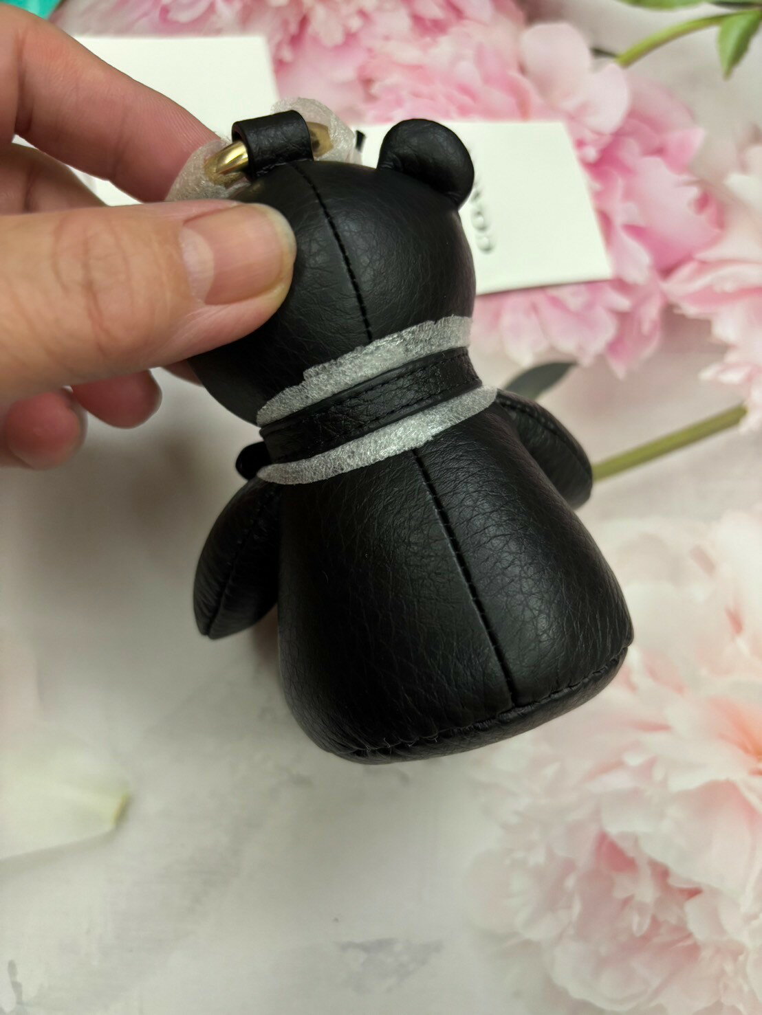 現貨在台~不用等~ Coach 黑色logo 坐姿小熊鑰匙門禁圈 3