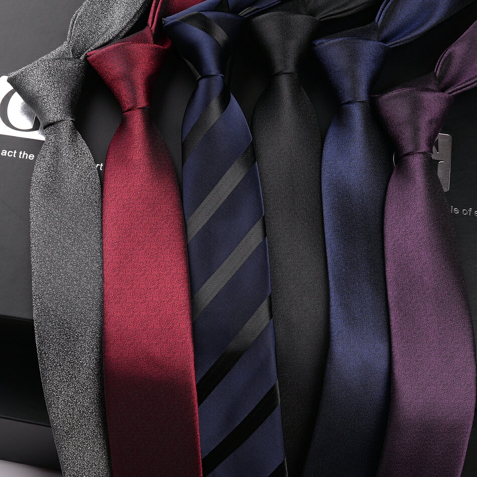 新款男士韓版領帶 正裝商務小黑色職業新郎結婚上班職業窄領帶6cm