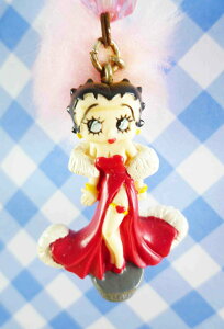 【震撼精品百貨】Betty Boop 貝蒂 手機吊飾-禮服(毛球圓珠) 震撼日式精品百貨