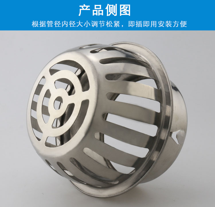 排水溝過濾網 隔渣籃 廚房排水溝 不鏽鋼平面地漏110pvc排水管防堵過濾網地漏蓋75路沿邊雨水溝『FY02999』