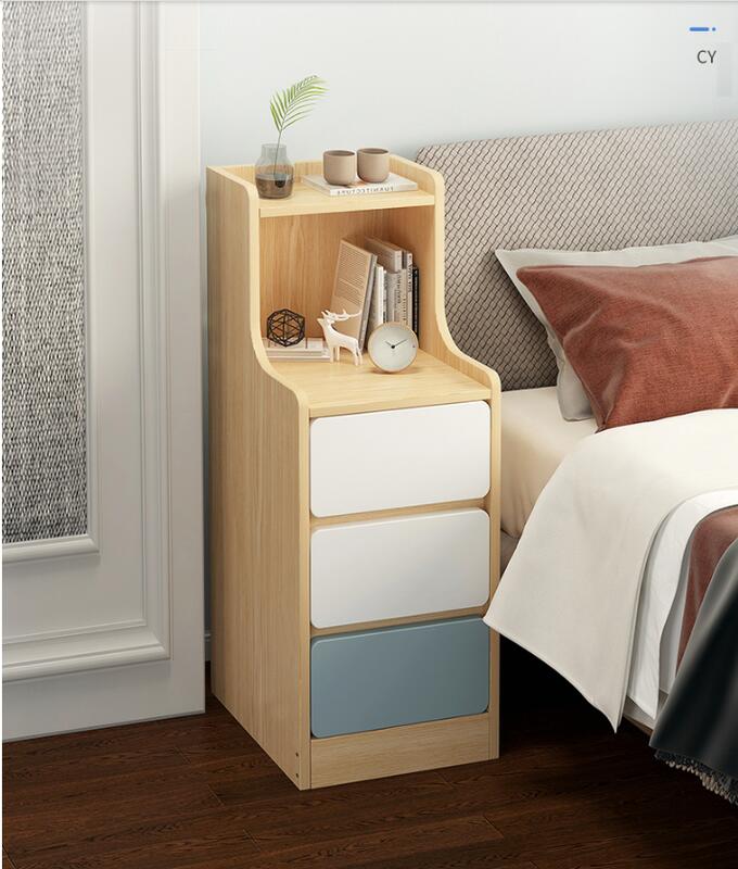 ~床頭櫃簡約現代迷妳小型超窄款置物架簡易小櫃子臥室床邊櫃長條櫃