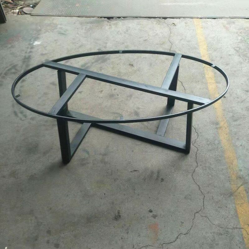 優樂悅~定製鐵藝客廳巖板茶幾支撐腳玻璃桌架餐桌桌腿金屬桌腳橢圓形腳架