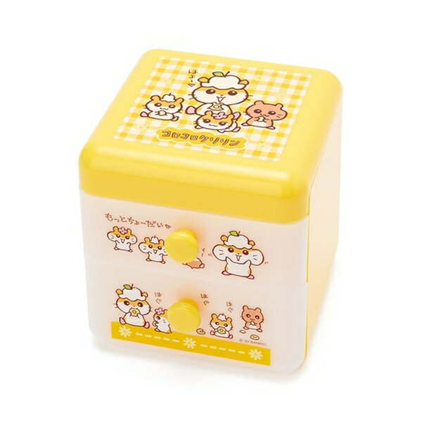 【震撼精品百貨】CorocoroKuririn 可樂鈴天竺鼠~日本sanrio三麗鷗 可樂鈴桌上型塑膠雙抽收納盒*67260