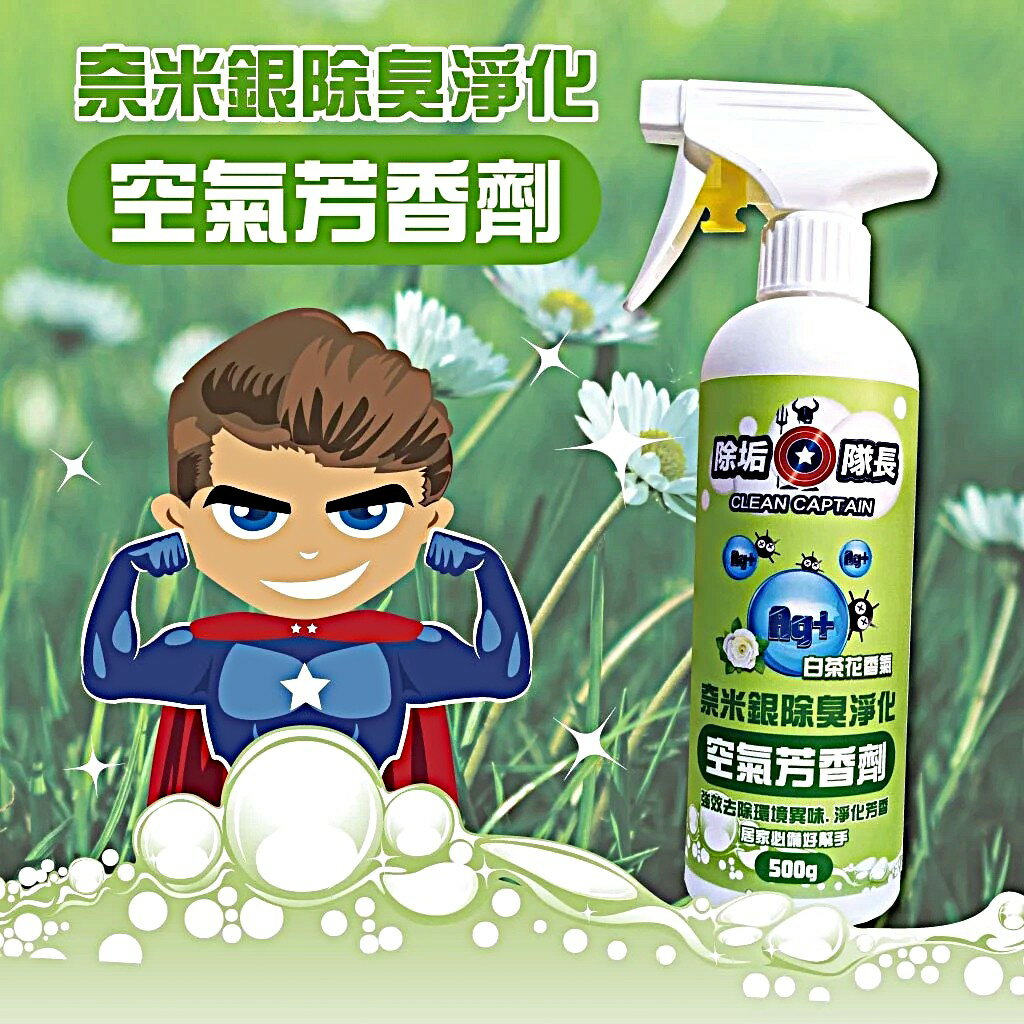 《除垢隊長》奈米銀除臭淨化 空氣芳香劑 白茶花香氣