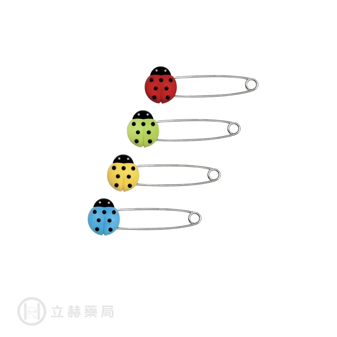 PUKU 藍色企鵝 瓢蟲安全別針 4入/包 公司貨【立赫藥局】